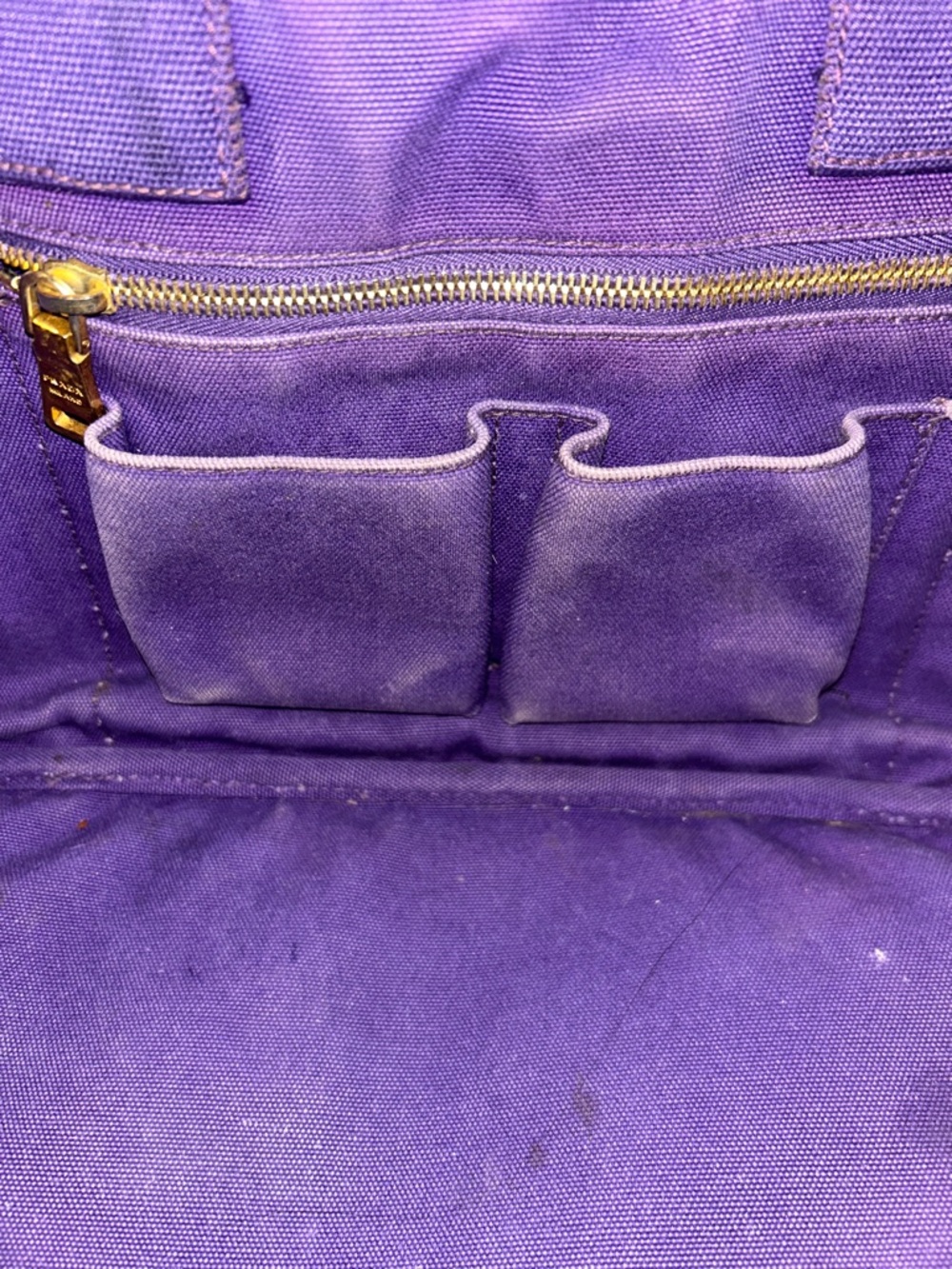 Prada Hemp Bag Large Denim Purple - Picture 12 of 12